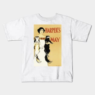 HARPER'S MAY COVER by Graphic Artist Edward Penfield Vintage Magazine Advertisement Kids T-Shirt
